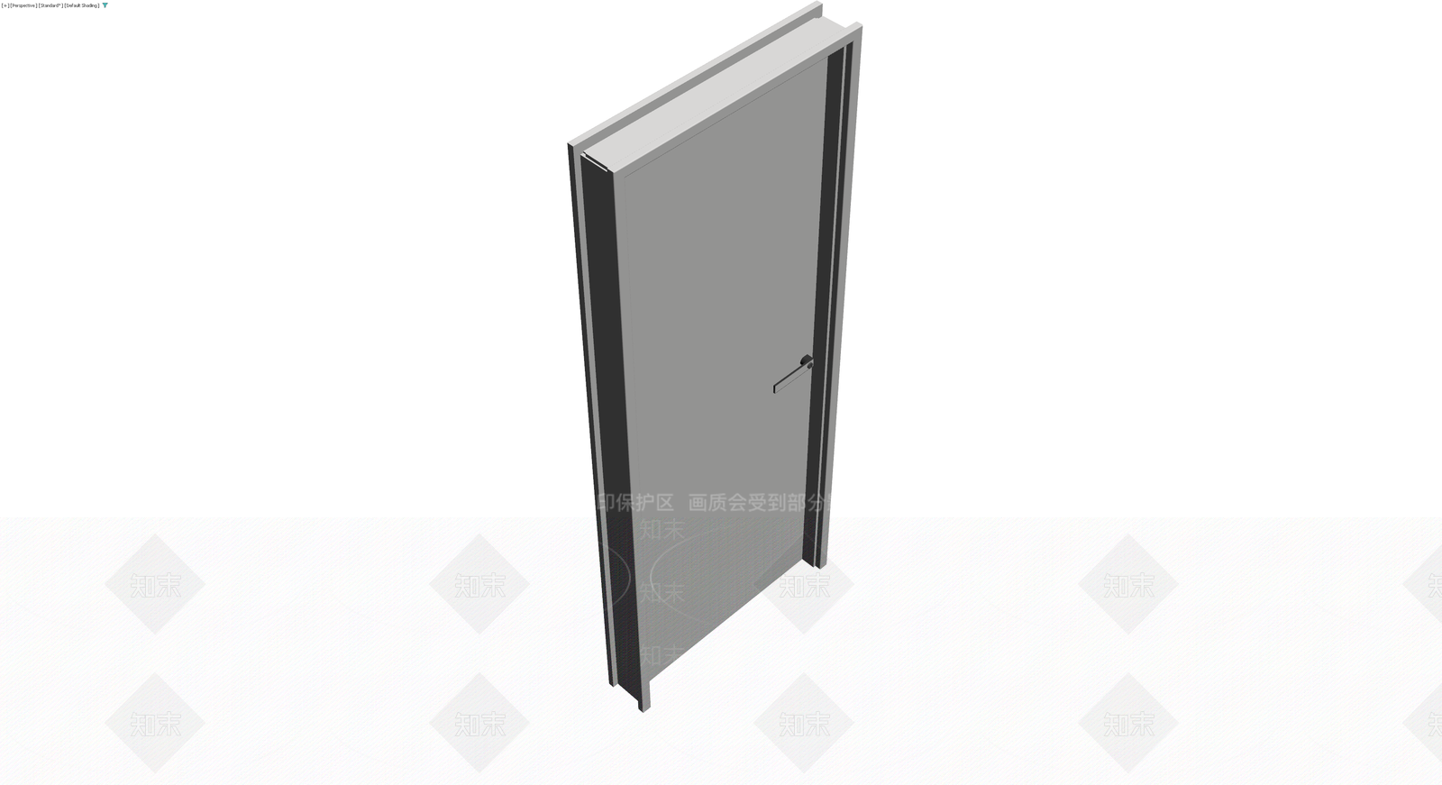 灰色现代平开门模型3D模型下载【ID:1230571319】