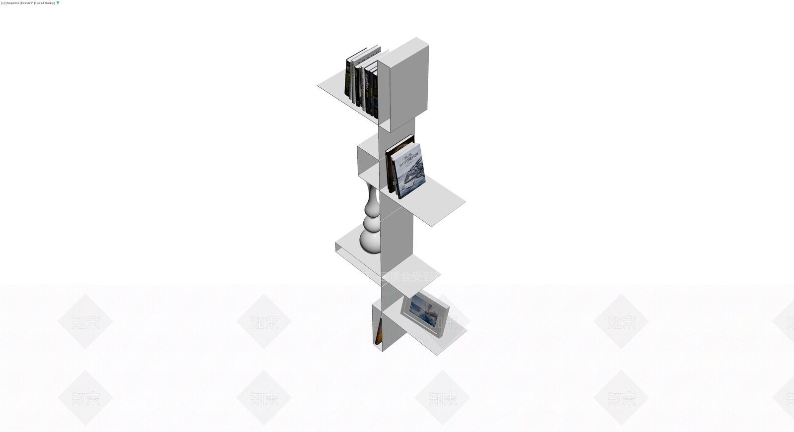 现代组合书架模型3D模型下载【ID:1230567656】