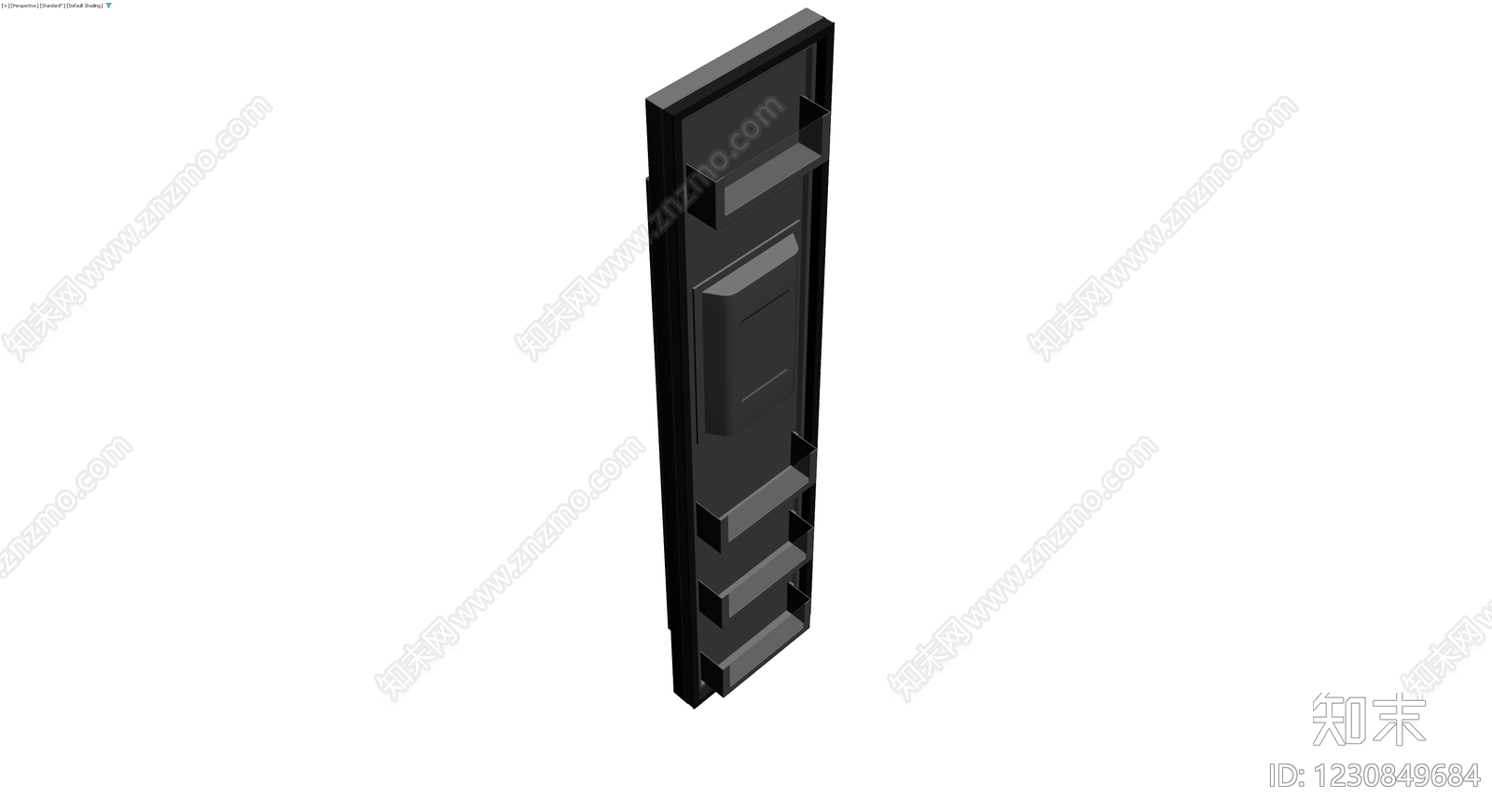 黑色单开门冰箱3D模型下载【ID:1230849684】