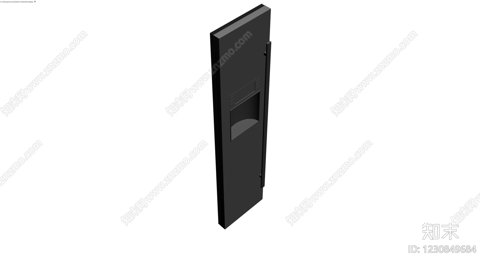 黑色单开门冰箱3D模型下载【ID:1230849684】
