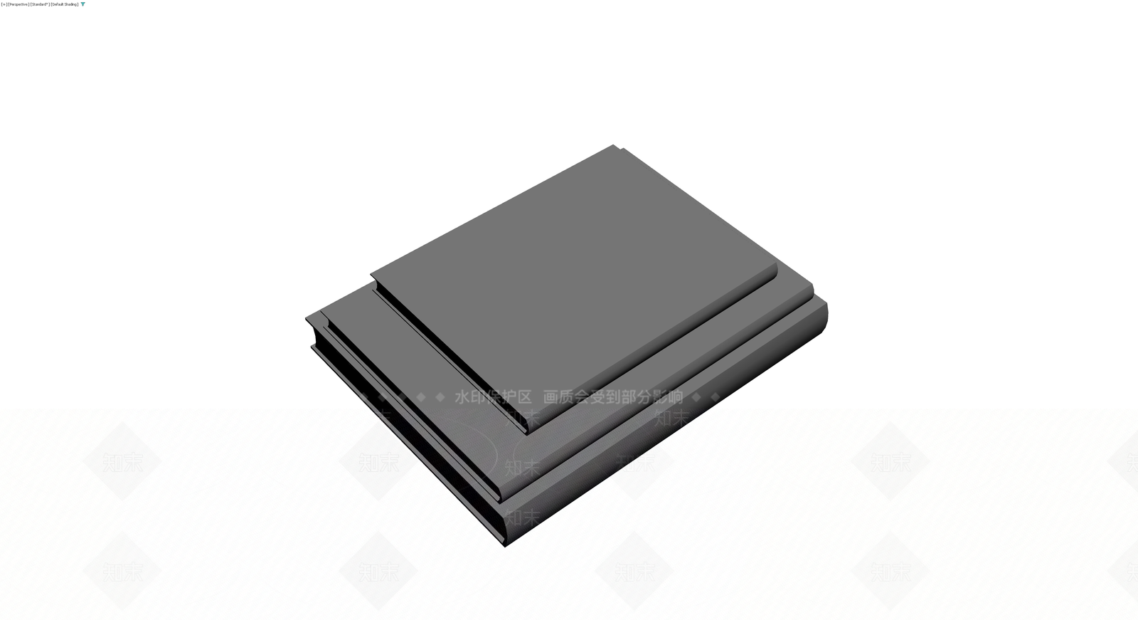 三层灰色台阶模型3D模型下载【ID:1230396371】
