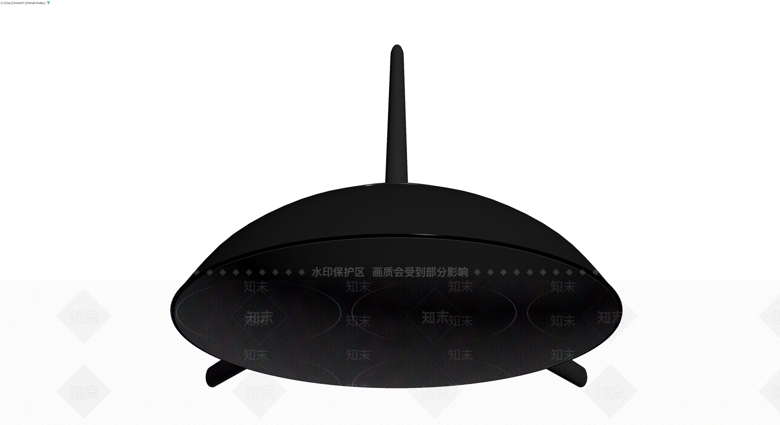 黑色椭圆形三脚边几3D模型下载【ID:1230097534】