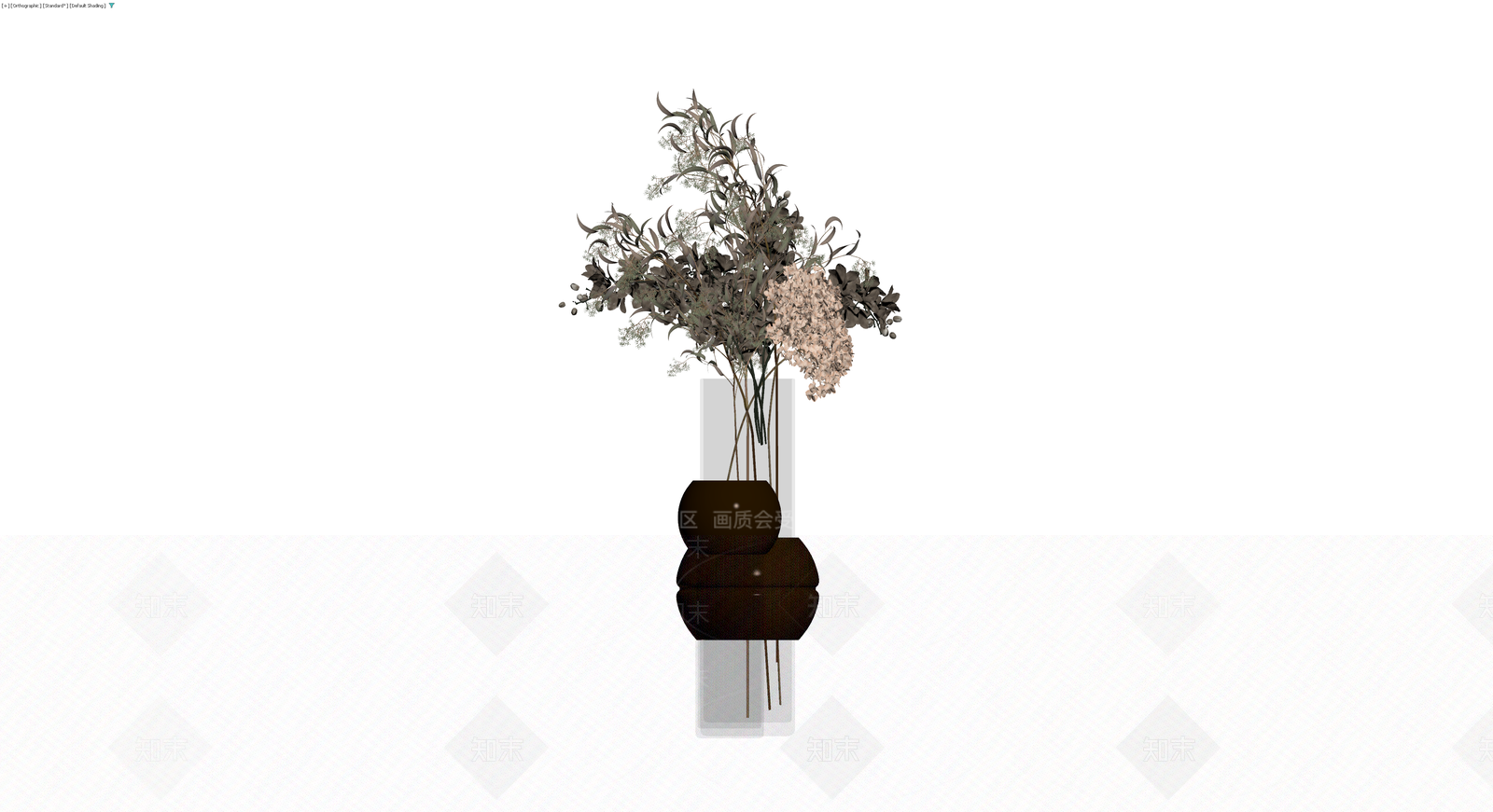 组合盆栽与花瓶3D模型下载【ID:1229671828】