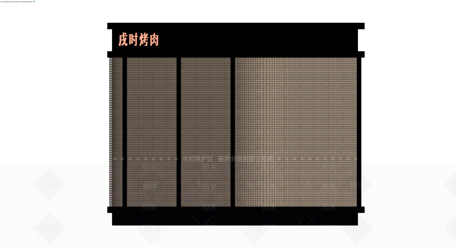 黑色框架烤肉炉3D模型下载【ID:1230103809】