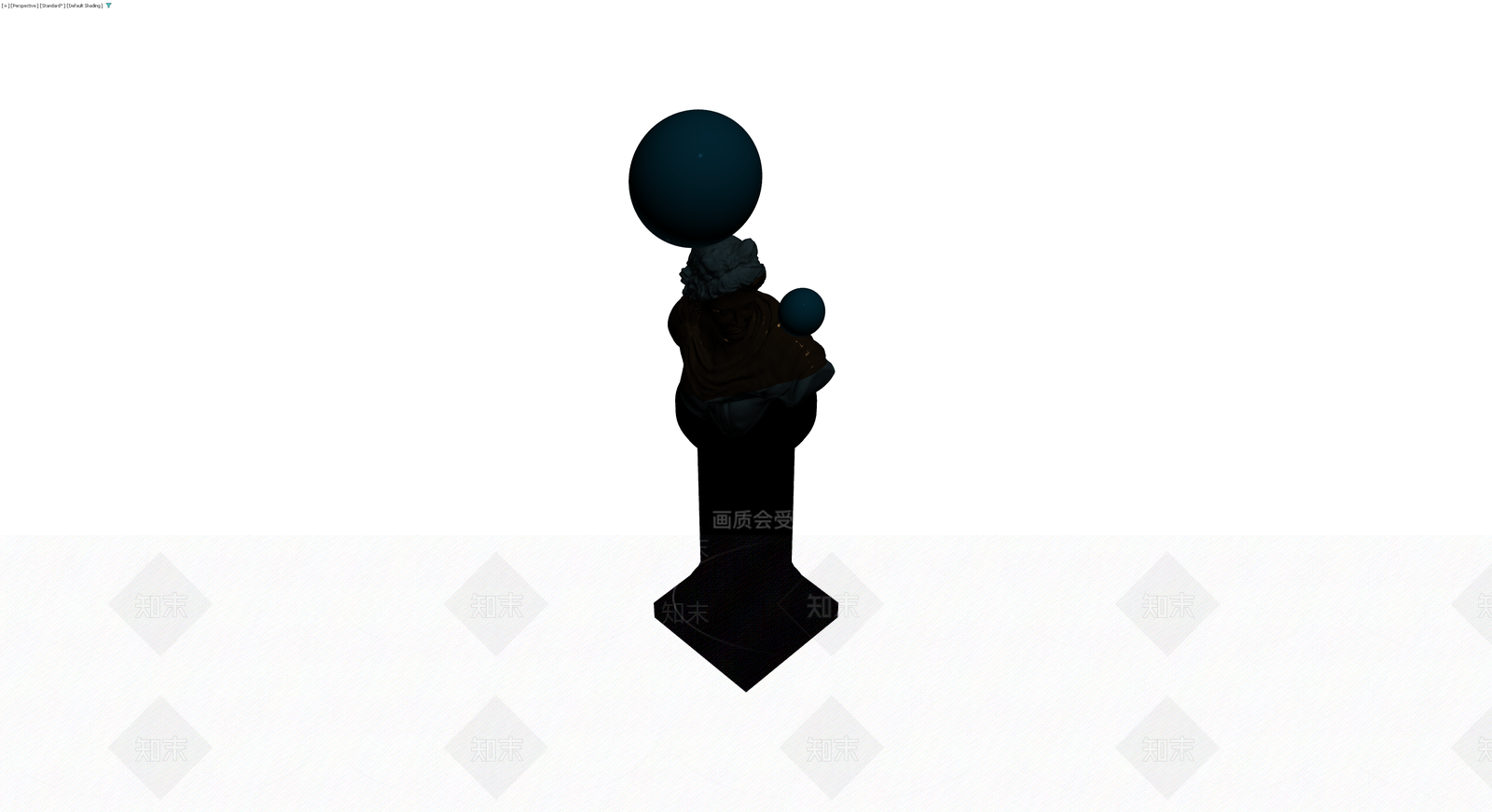带球体装饰的雕塑摆件3D模型下载【ID:1230433112】