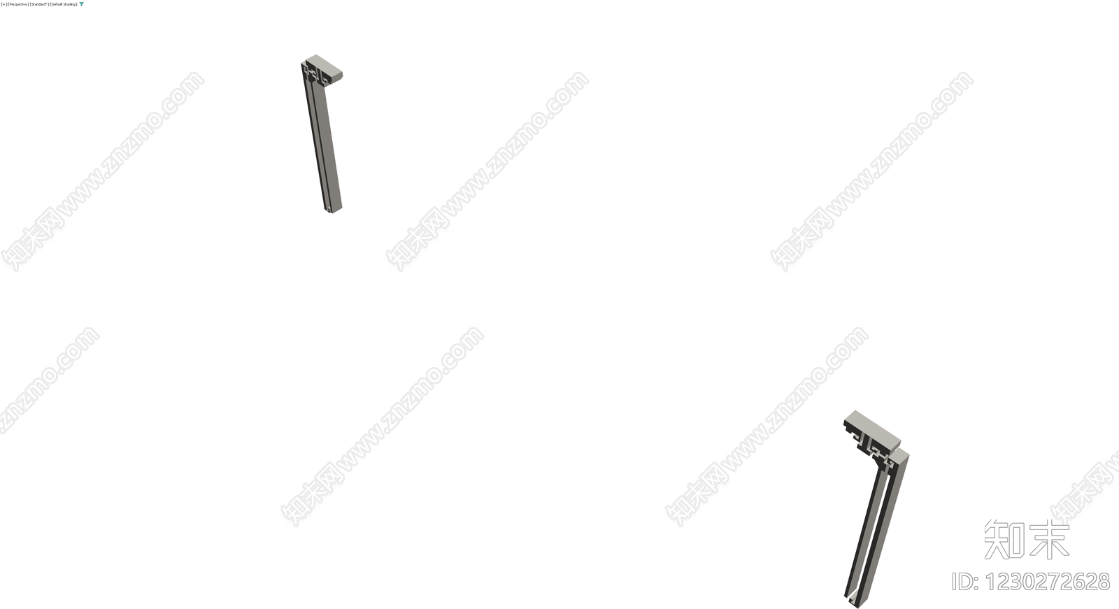 L型金属型材构件3D模型下载【ID:1230272628】