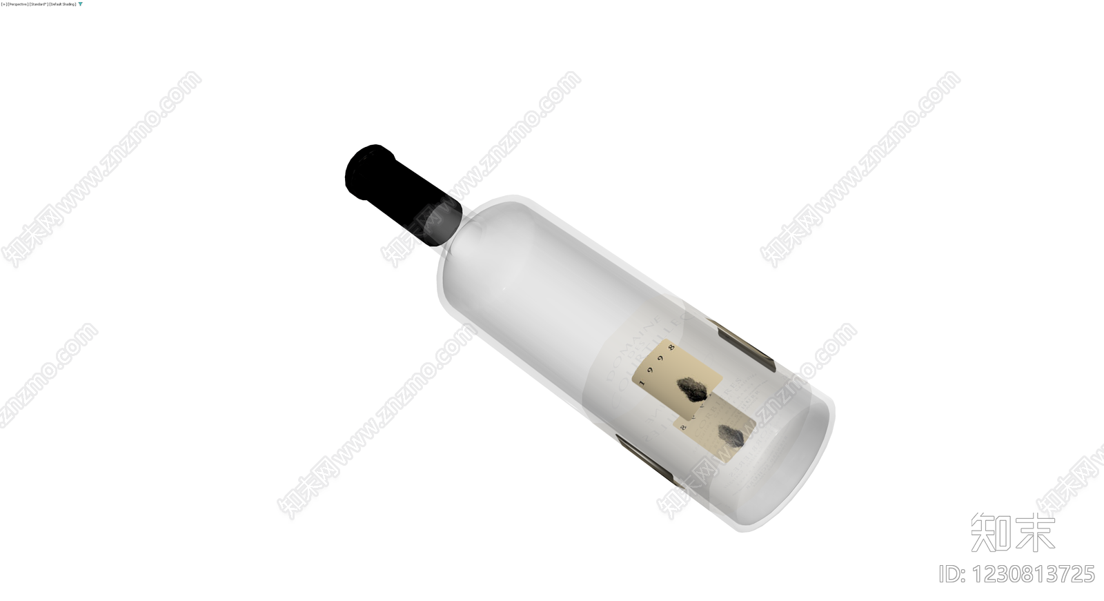 带标签白色酒瓶3D模型下载【ID:1230813725】