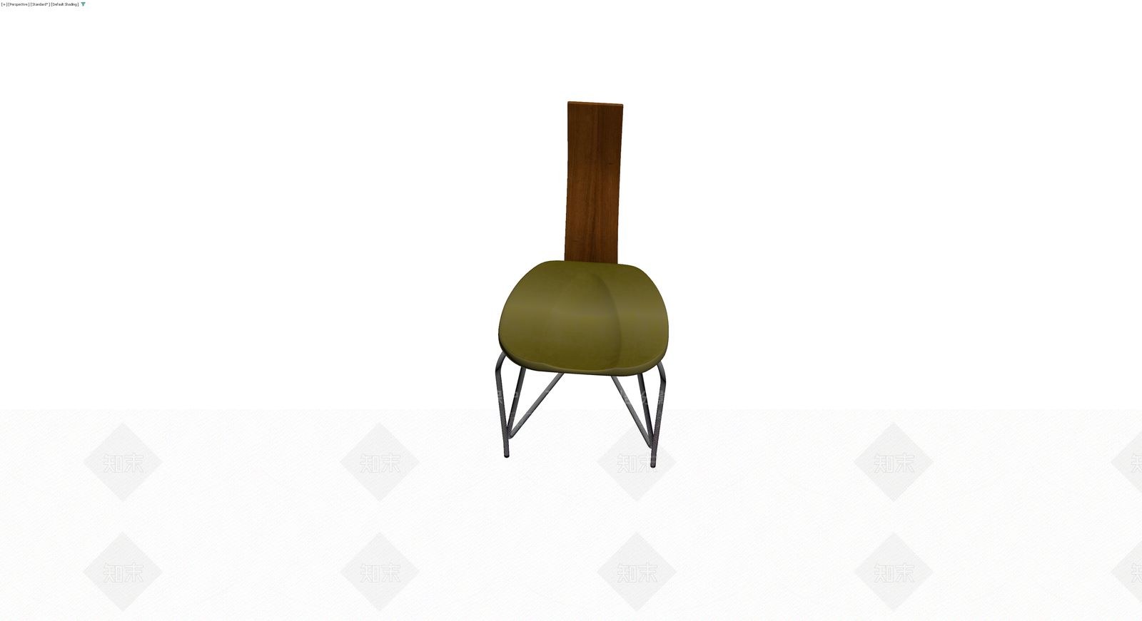 木质靠背金属腿餐椅3D模型下载【ID:1230601789】