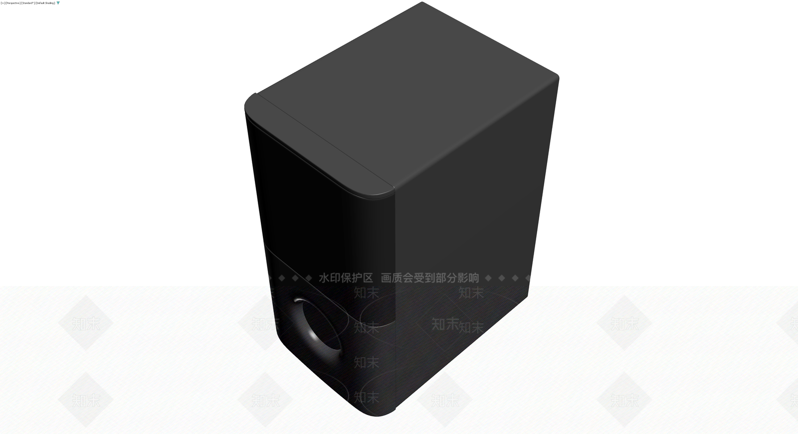 黑色圆柱音响/音箱3D模型下载【ID:1229904605】