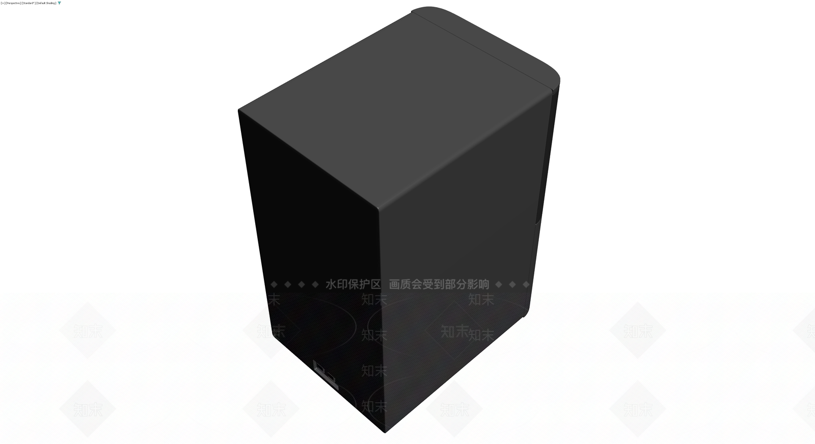 黑色圆柱音响/音箱3D模型下载【ID:1229904605】