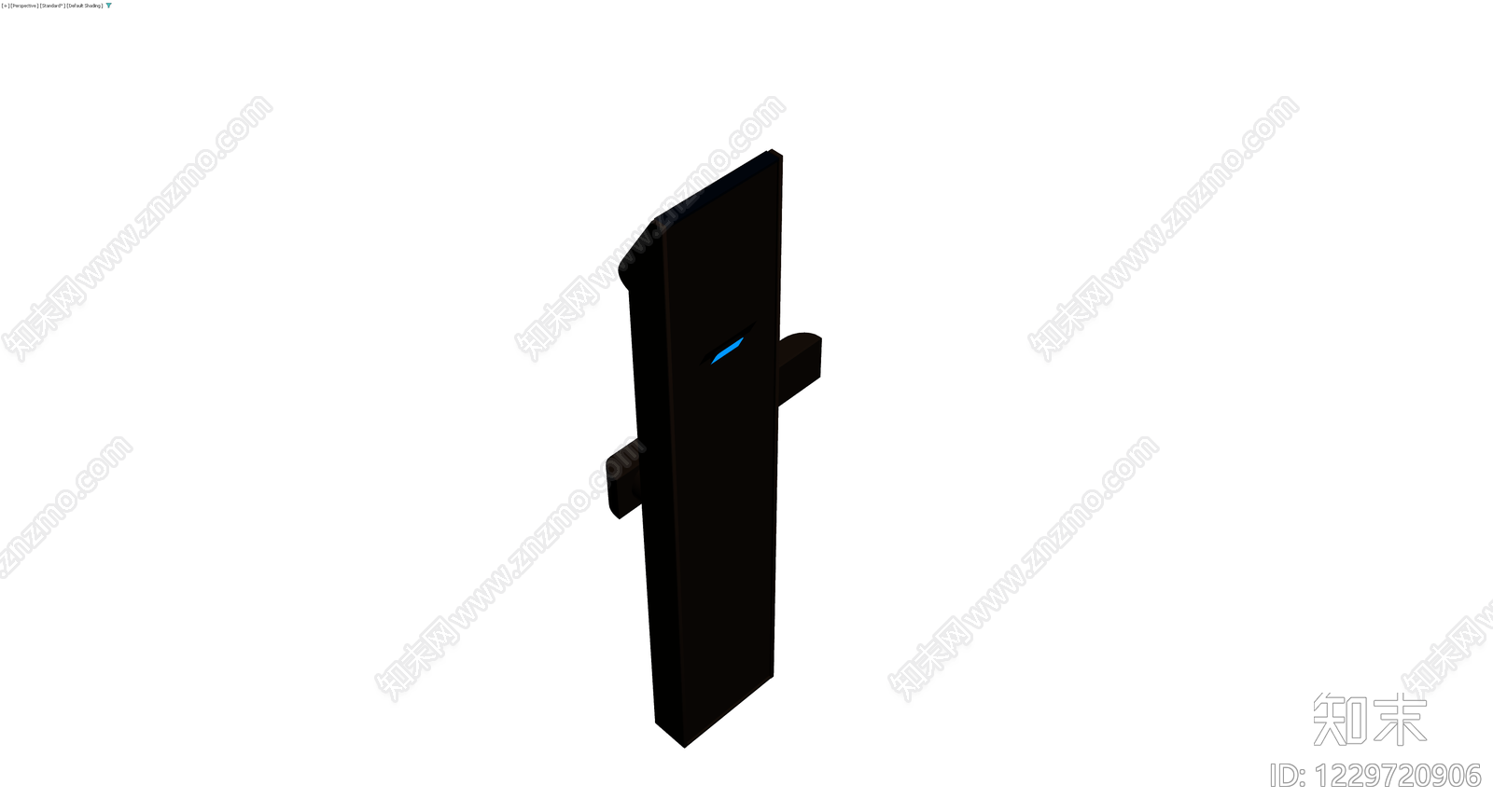 黑色智能门锁3D模型下载【ID:1229720906】