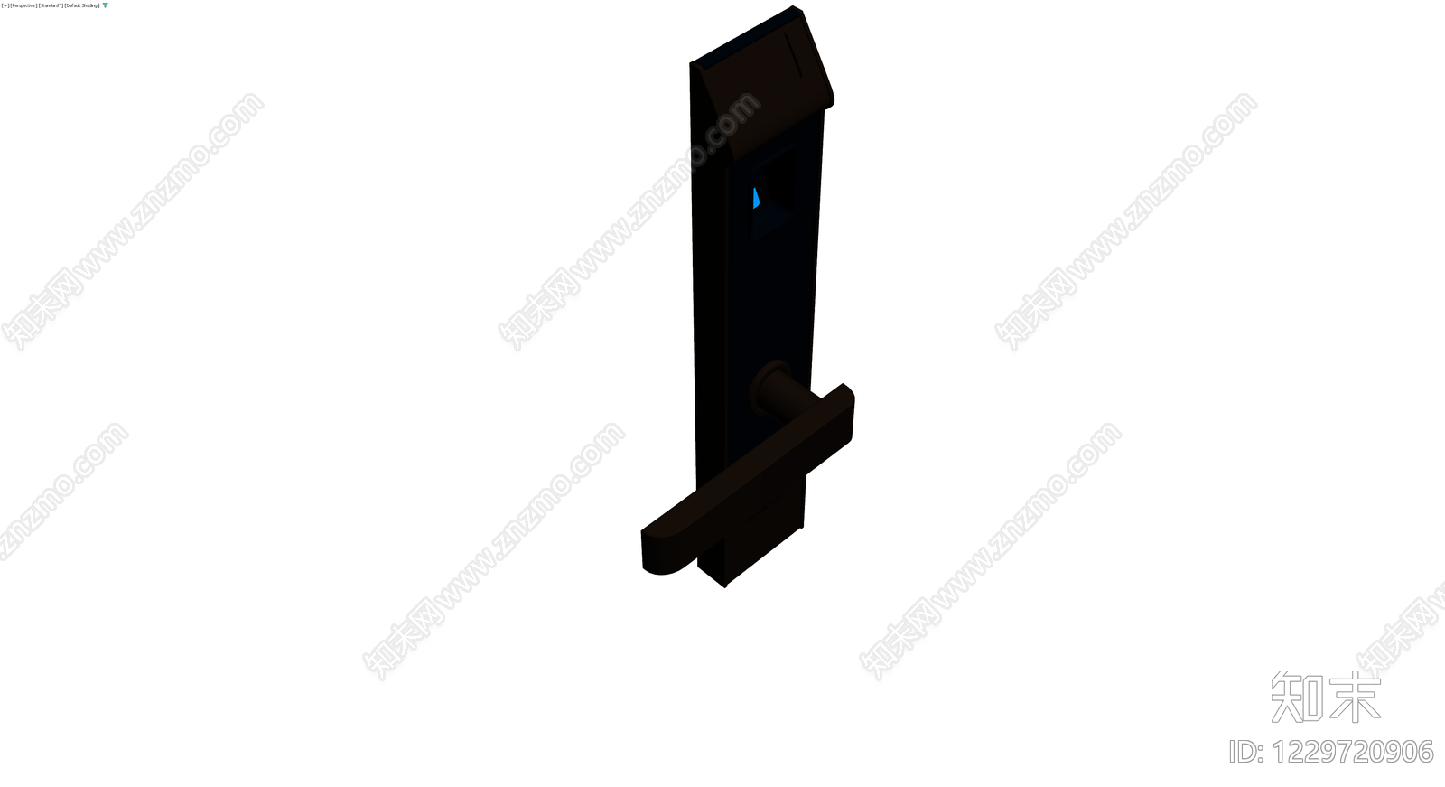 黑色智能门锁3D模型下载【ID:1229720906】