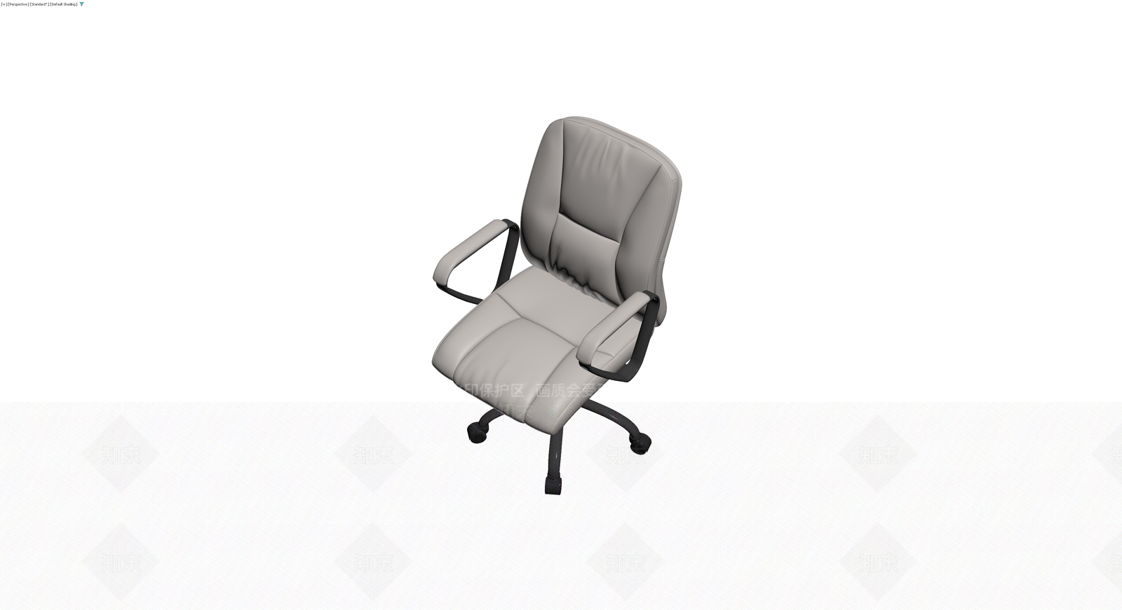 灰色办公转椅3D模型下载【ID:1229897862】