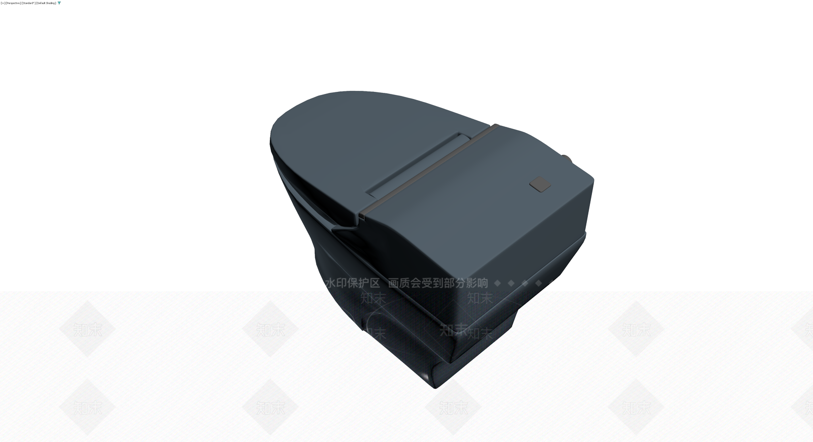 现代深灰一体式马桶3D模型下载【ID:1230399210】