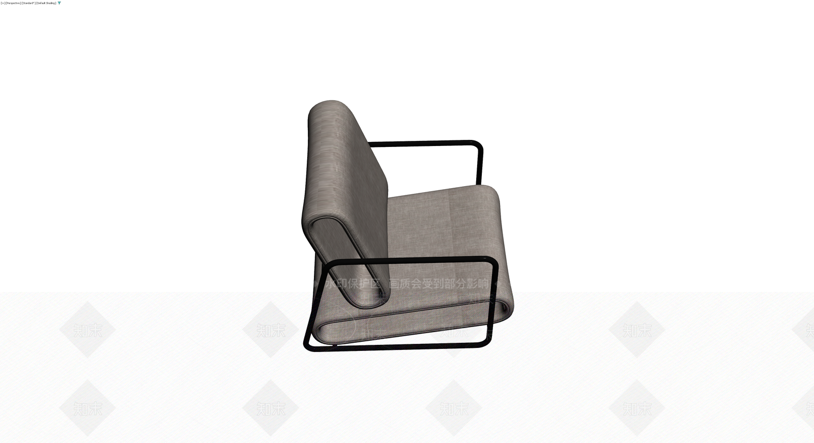 现代布艺软包单人椅3D模型下载【ID:1230392916】