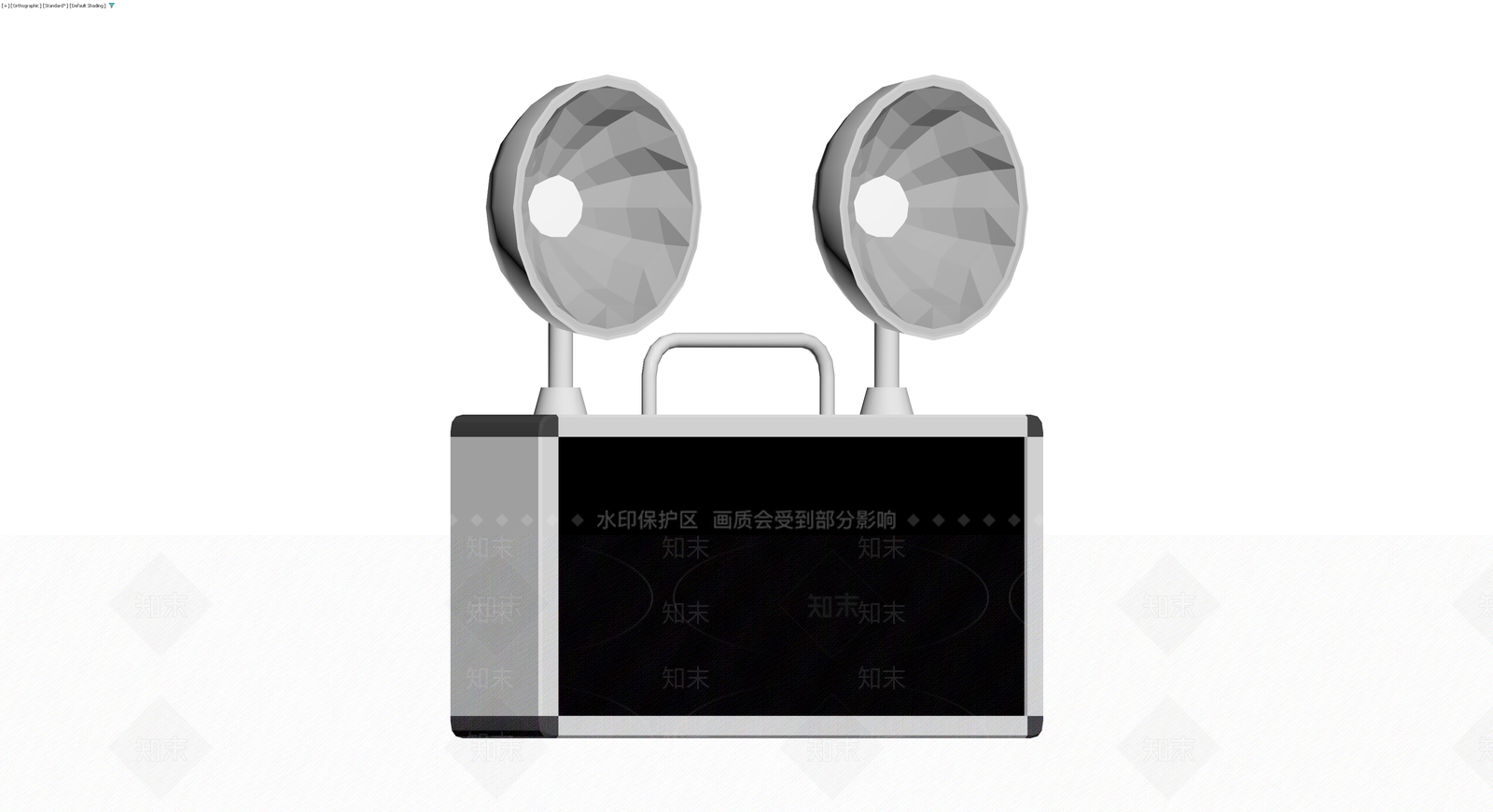 双头手提探照灯3D模型下载【ID:1229881808】