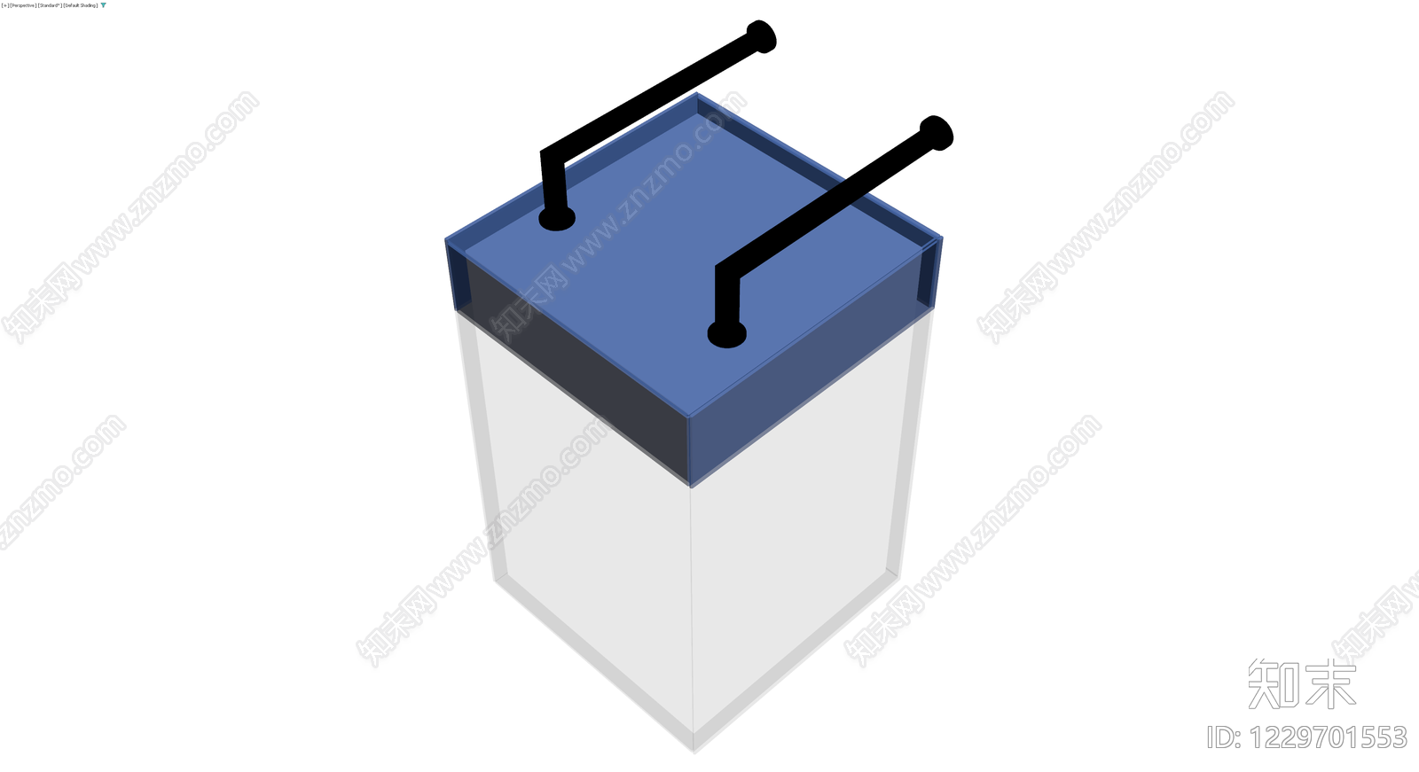 带黑色把手的方形罐体3D模型下载【ID:1229701553】