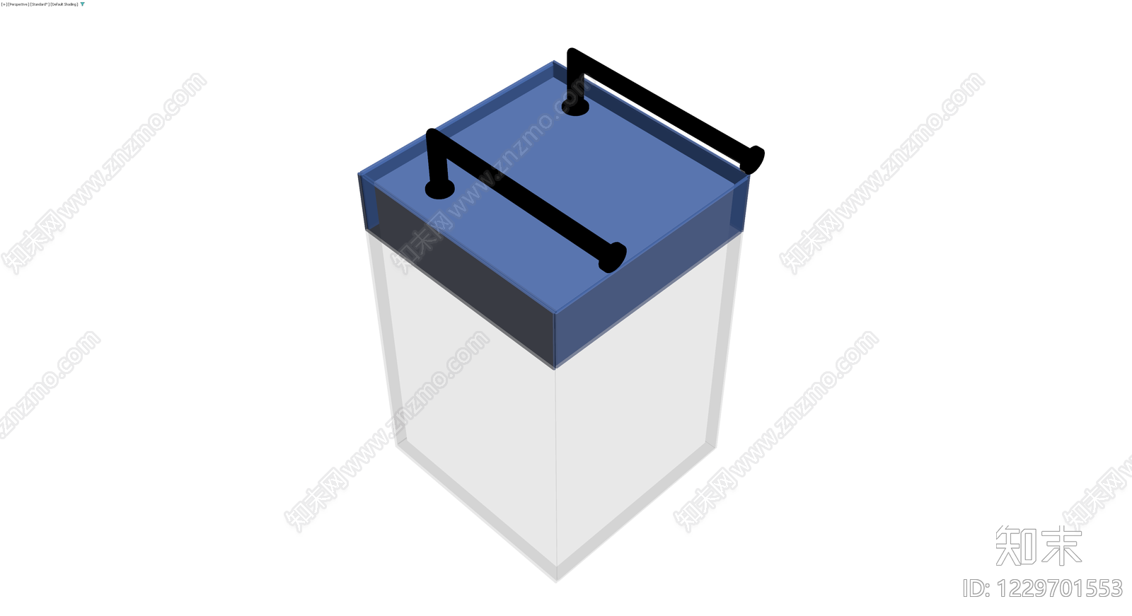 带黑色把手的方形罐体3D模型下载【ID:1229701553】