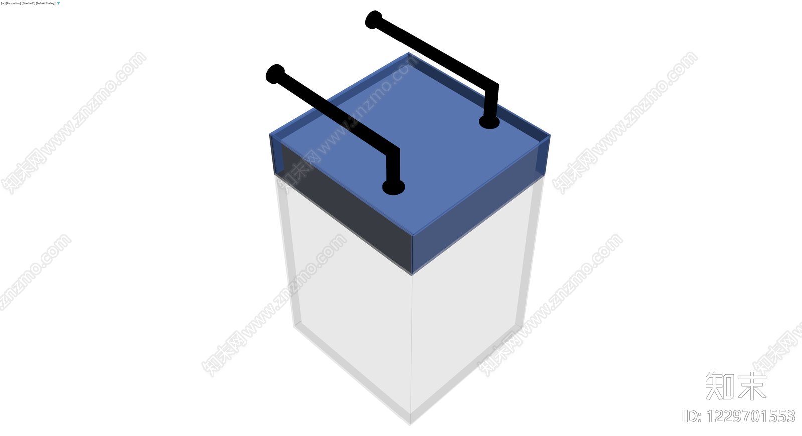 带黑色把手的方形罐体3D模型下载【ID:1229701553】