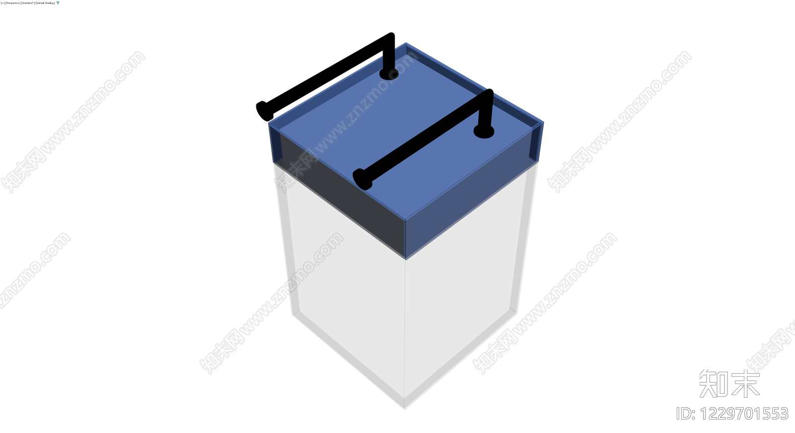 带黑色把手的方形罐体3D模型下载【ID:1229701553】