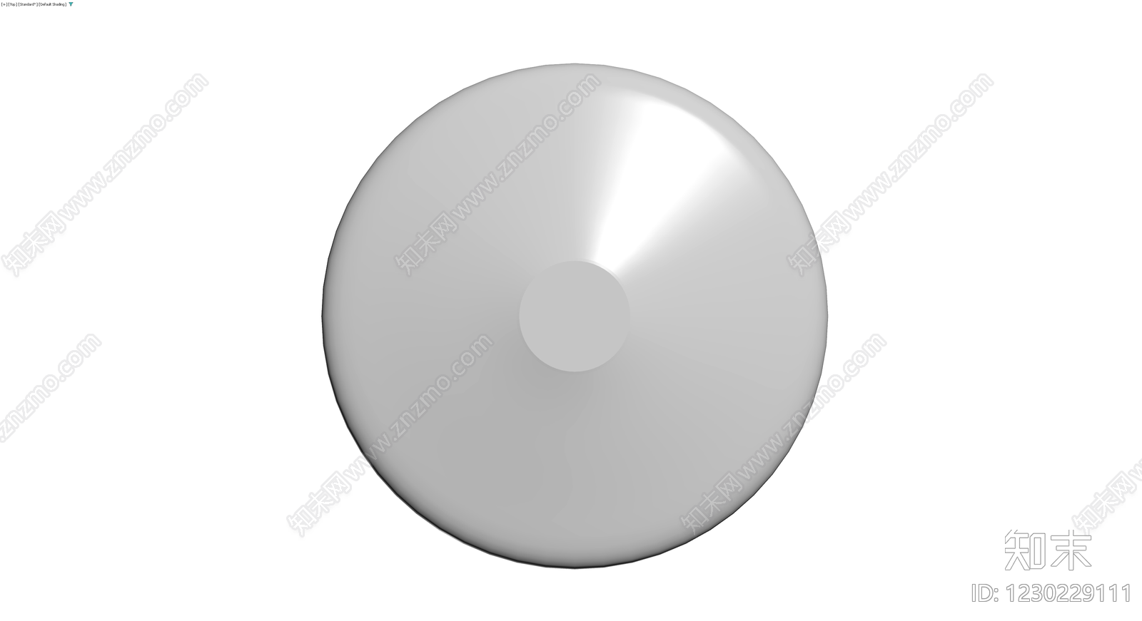 灰色圆顶吸顶灯3D模型下载【ID:1230229111】