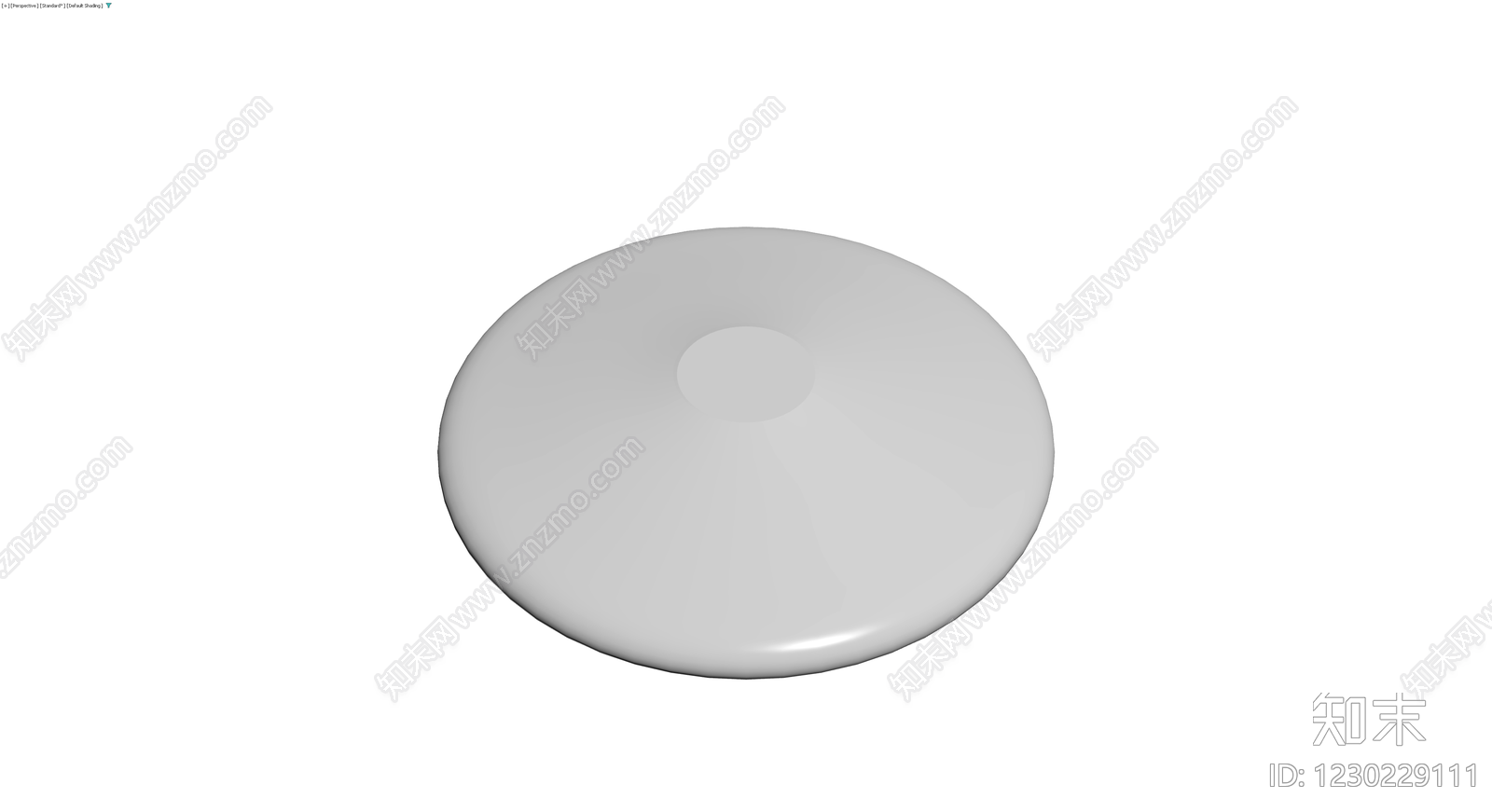 灰色圆顶吸顶灯3D模型下载【ID:1230229111】