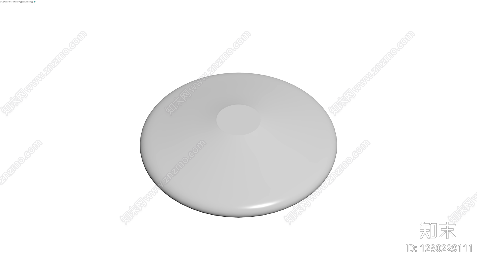 灰色圆顶吸顶灯3D模型下载【ID:1230229111】