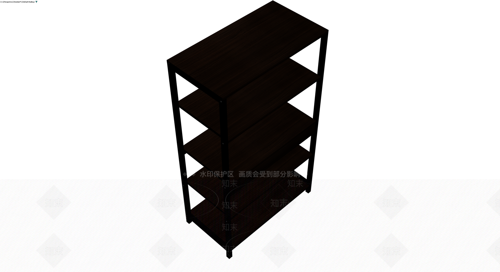 深色木质五层置物架3D模型下载【ID:1230433661】