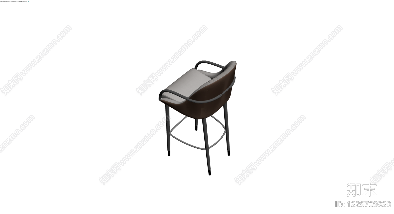 现代高脚吧台椅3D模型下载【ID:1229709920】