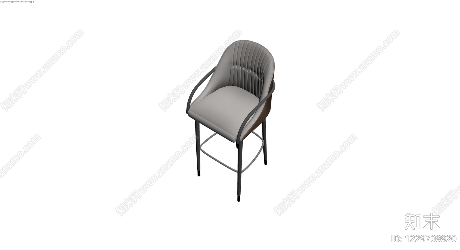 现代高脚吧台椅3D模型下载【ID:1229709920】