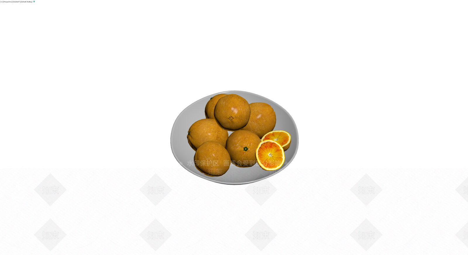 盘中橙子水果组合3D模型下载【ID:1230157148】