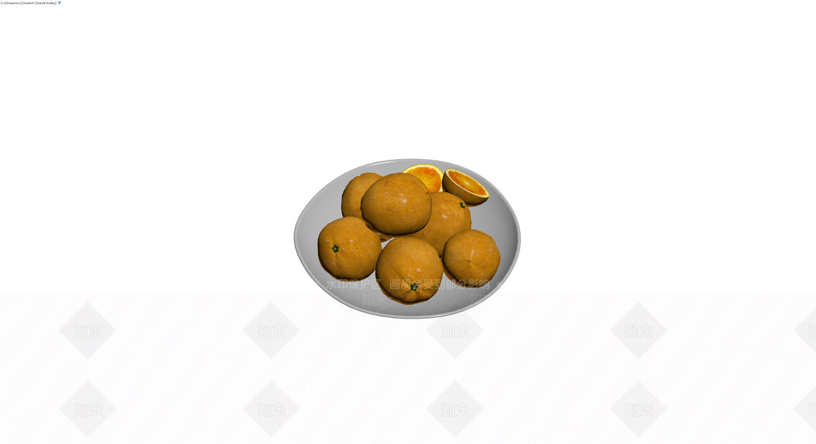 盘中橙子水果组合3D模型下载【ID:1230157148】