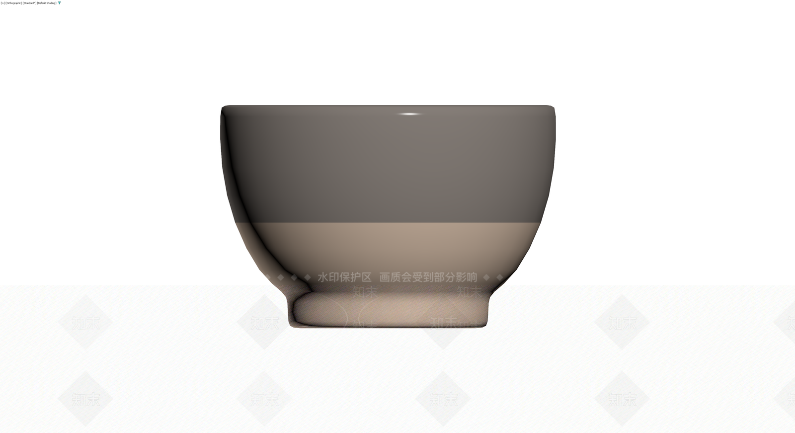 深褐色陶瓷碗3D模型下载【ID:1229686556】