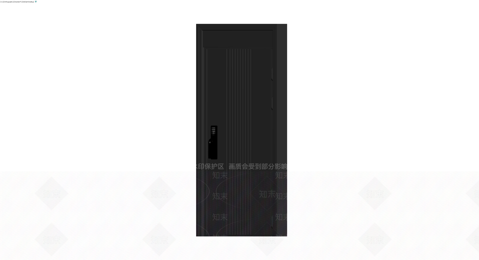 黑色竖条纹智能防盗门3D模型下载【ID:1230781067】