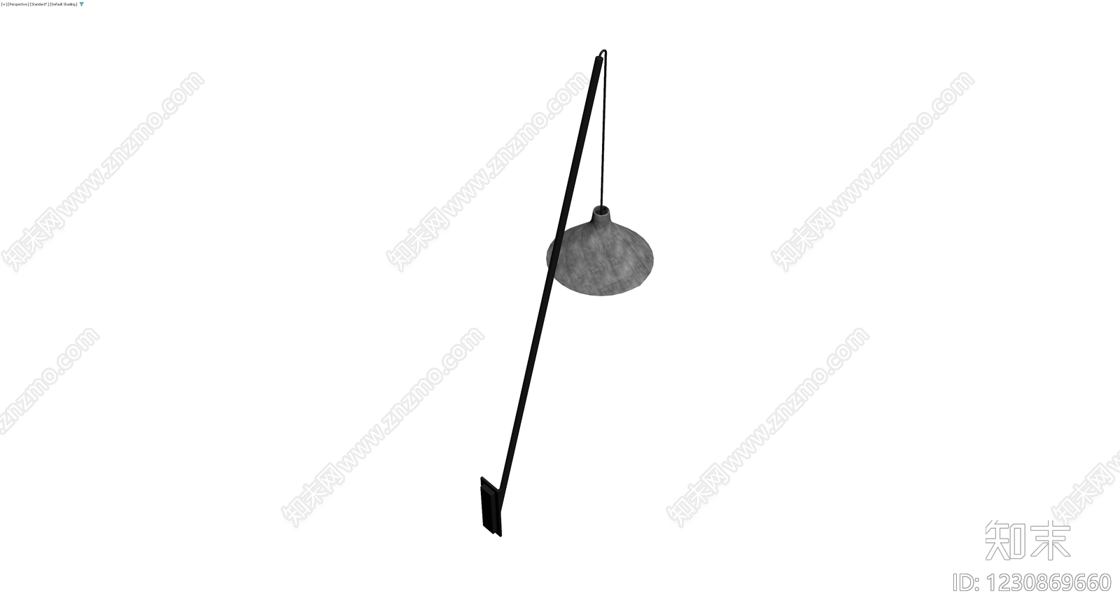 黑色金属壁灯3D模型下载【ID:1230869660】