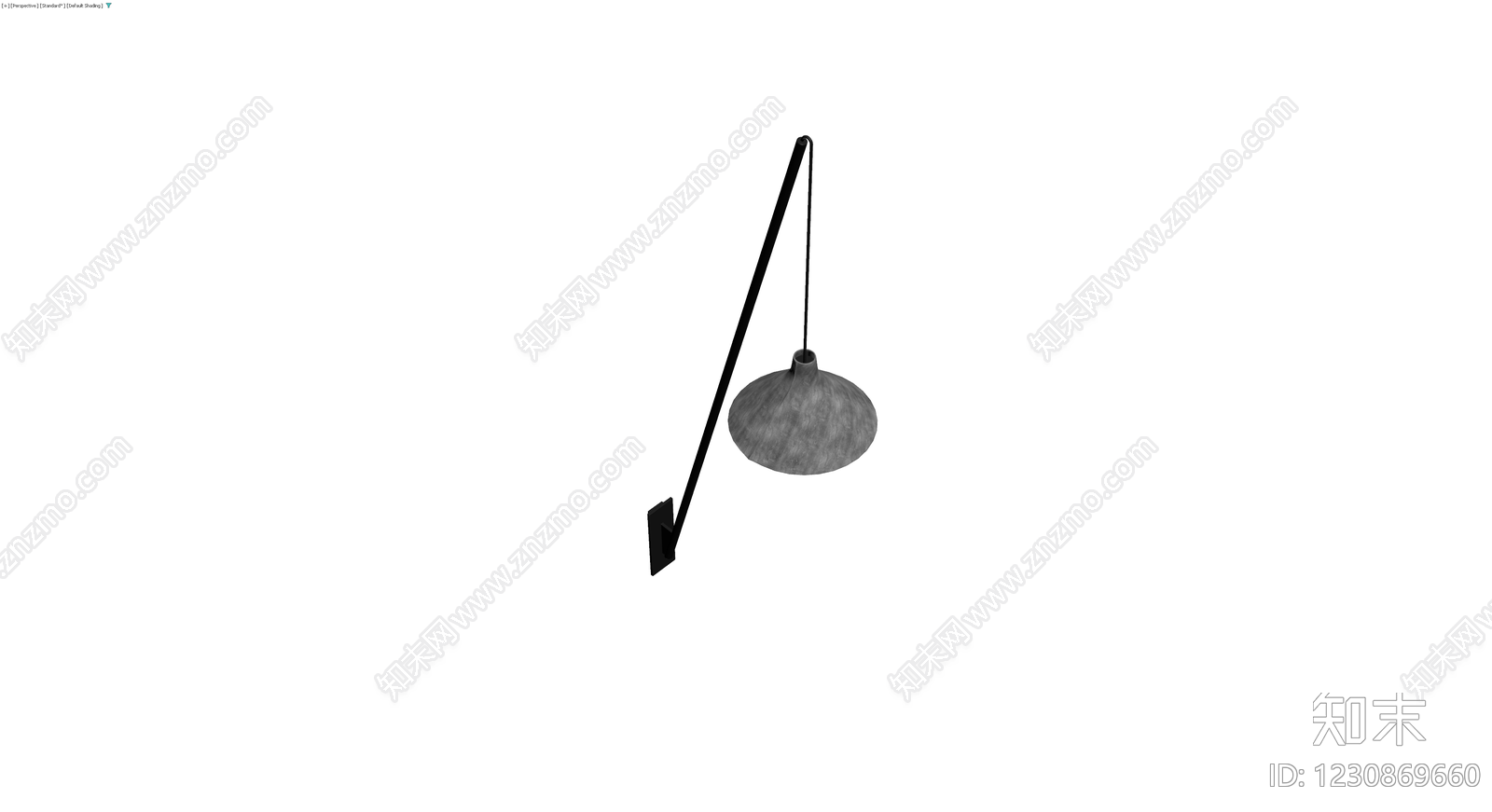 黑色金属壁灯3D模型下载【ID:1230869660】