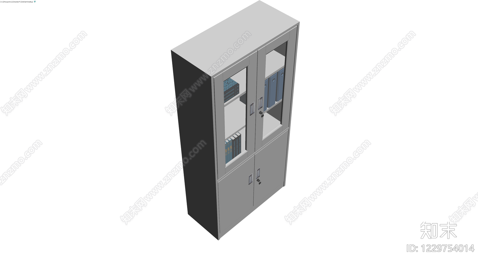 灰色双门文件柜3D模型下载【ID:1229754014】