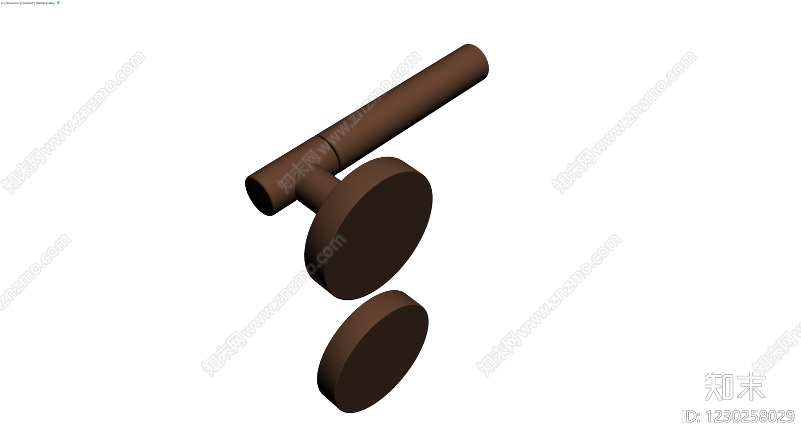 棕色门把手组件3D模型下载【ID:1230258029】