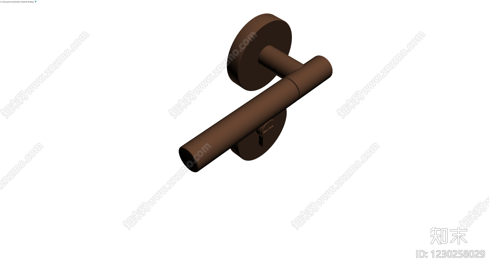 棕色门把手组件3D模型下载【ID:1230258029】