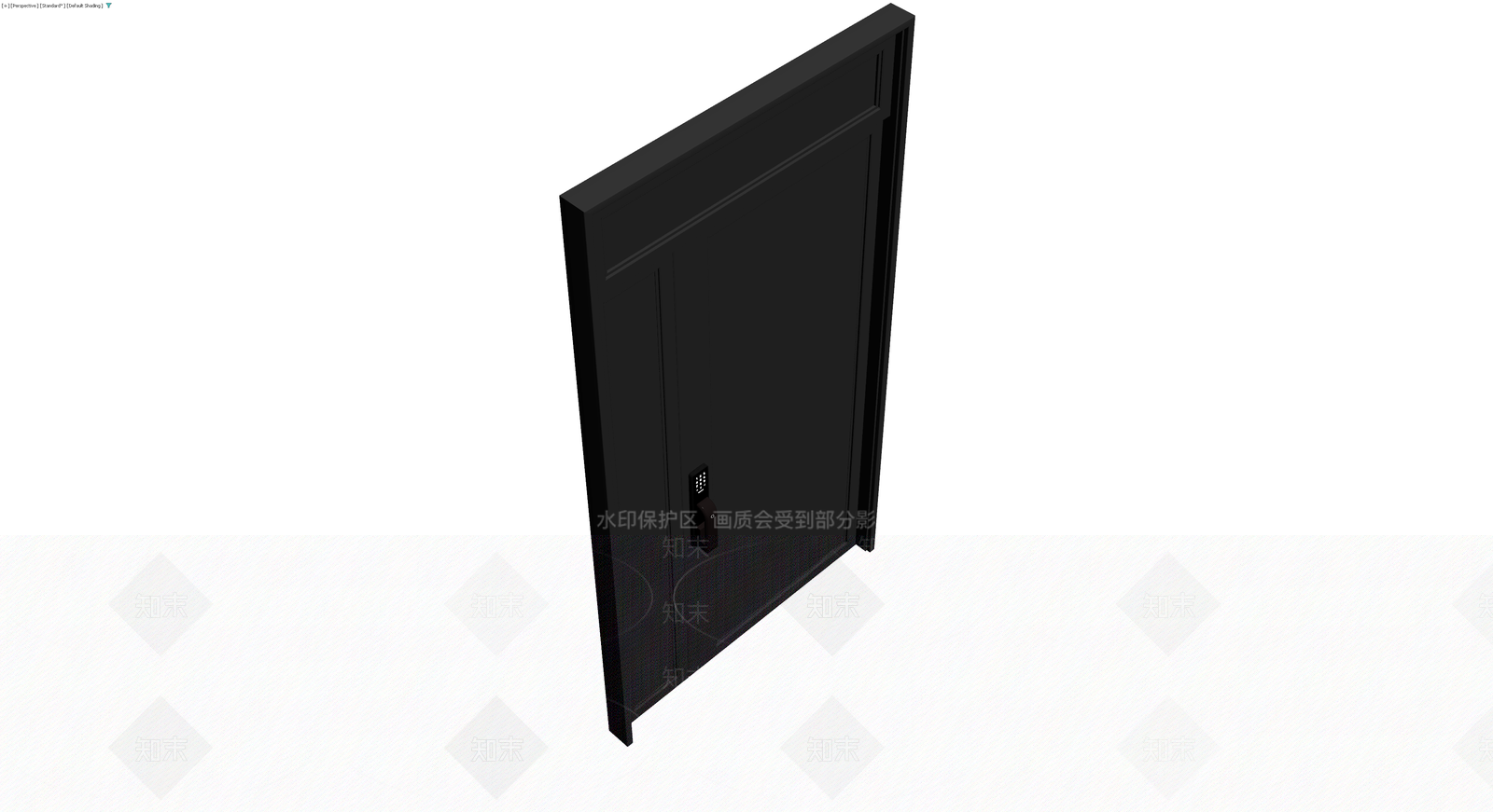 黑色入户门模型3D模型下载【ID:1230781162】