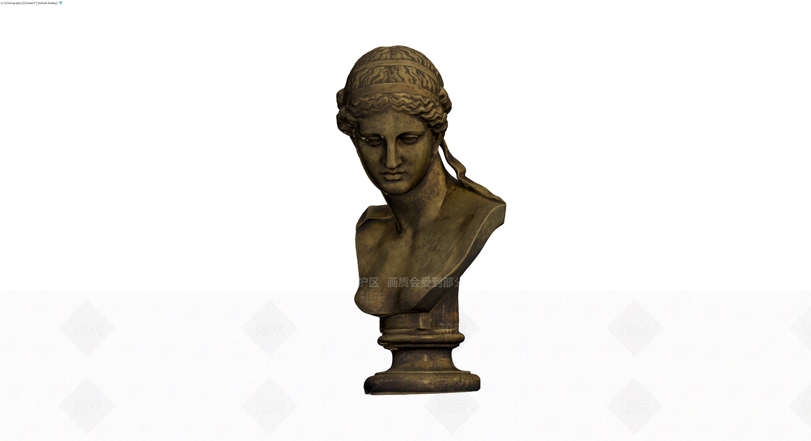 古典风格女性半身雕塑3D模型下载【ID:1230718197】