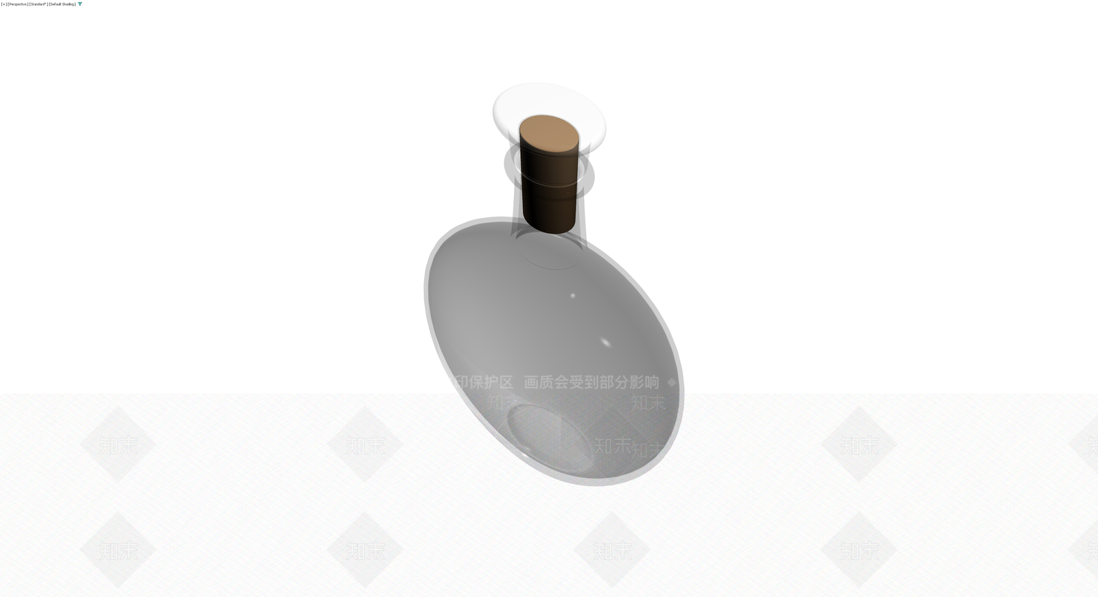 灰模软木塞玻璃瓶3D模型下载【ID:1230146354】