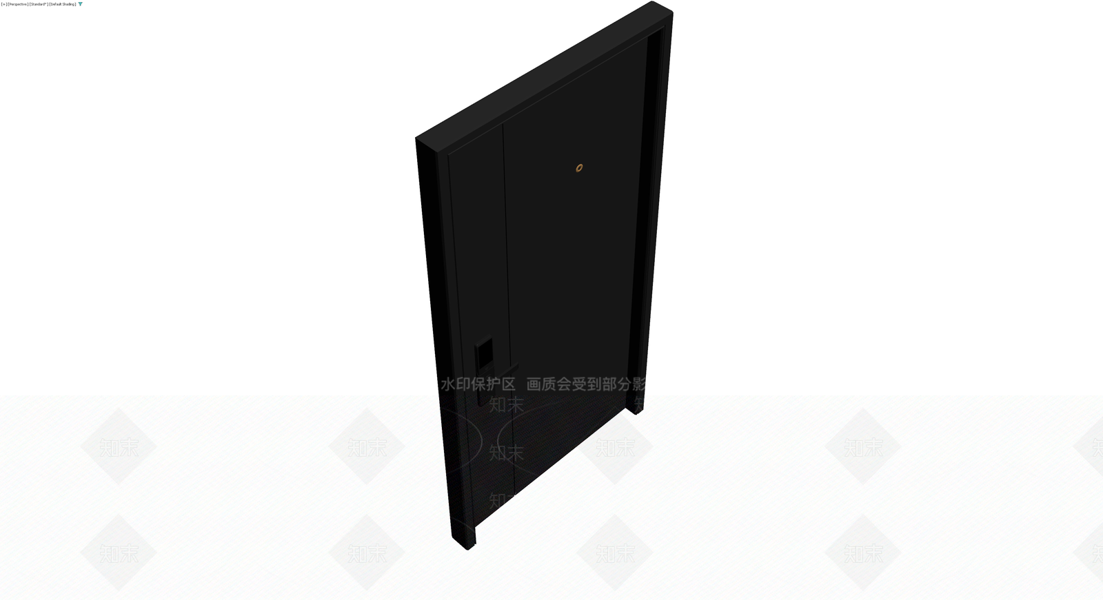 黑色现代智能入户门3D模型下载【ID:1230658078】