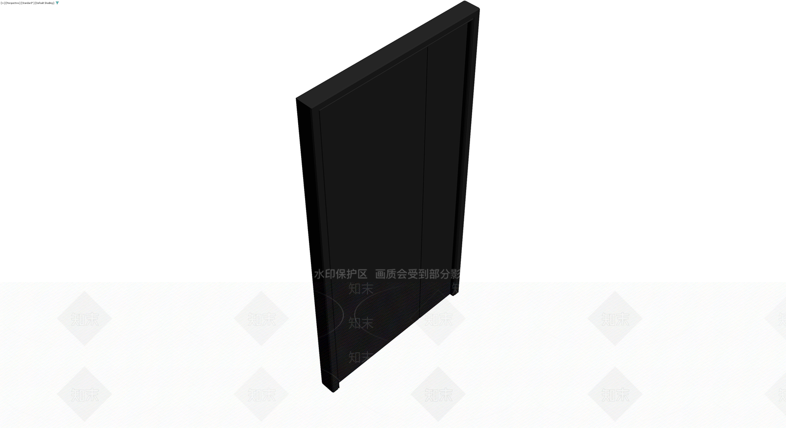 黑色现代智能入户门3D模型下载【ID:1230658078】