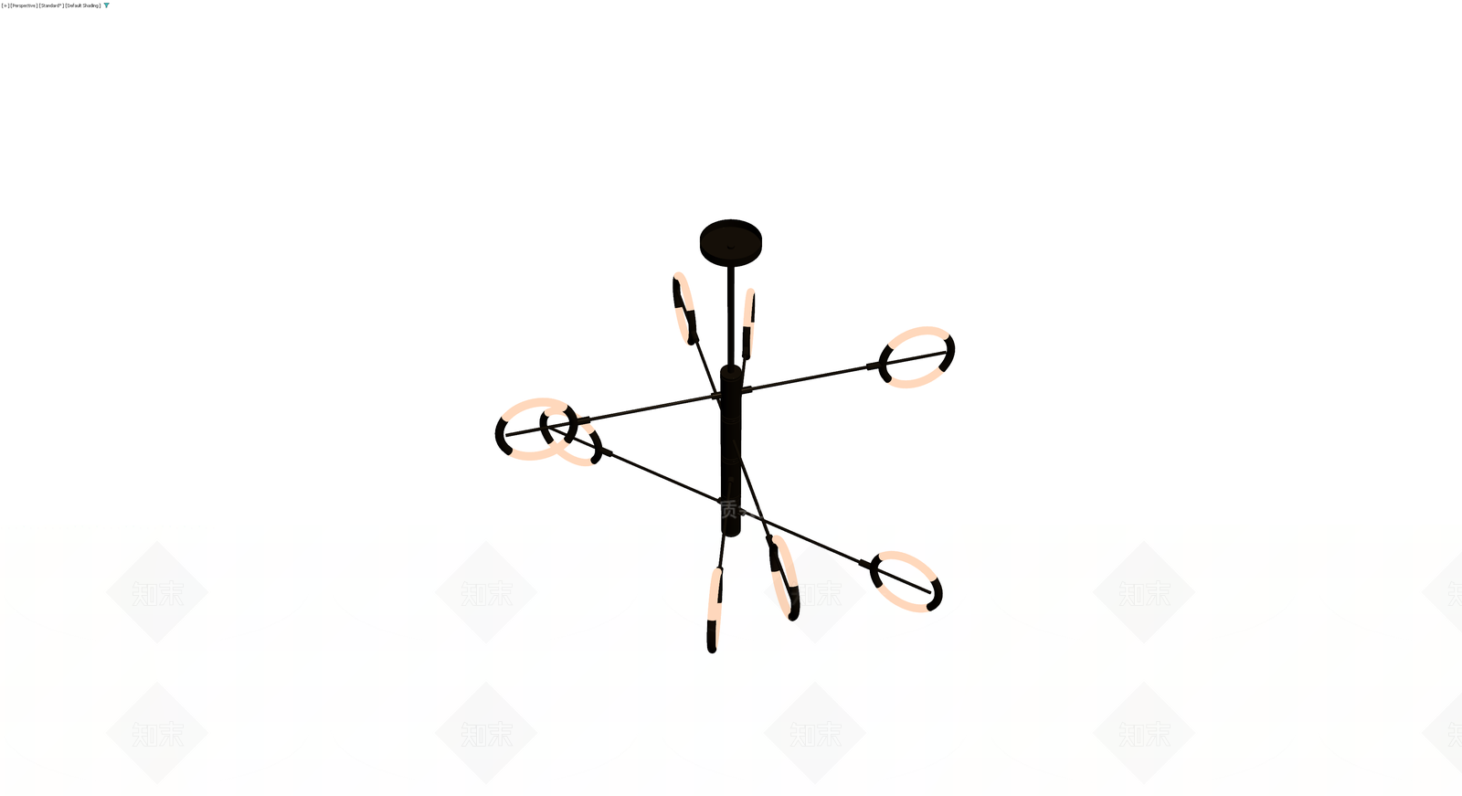 现代风格环形吊灯3D模型下载【ID:1230564001】