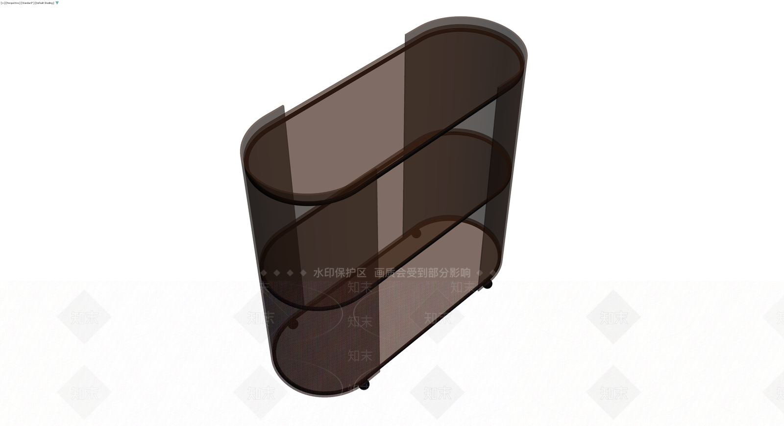 三层透明弧形置物架3D模型下载【ID:1230583125】