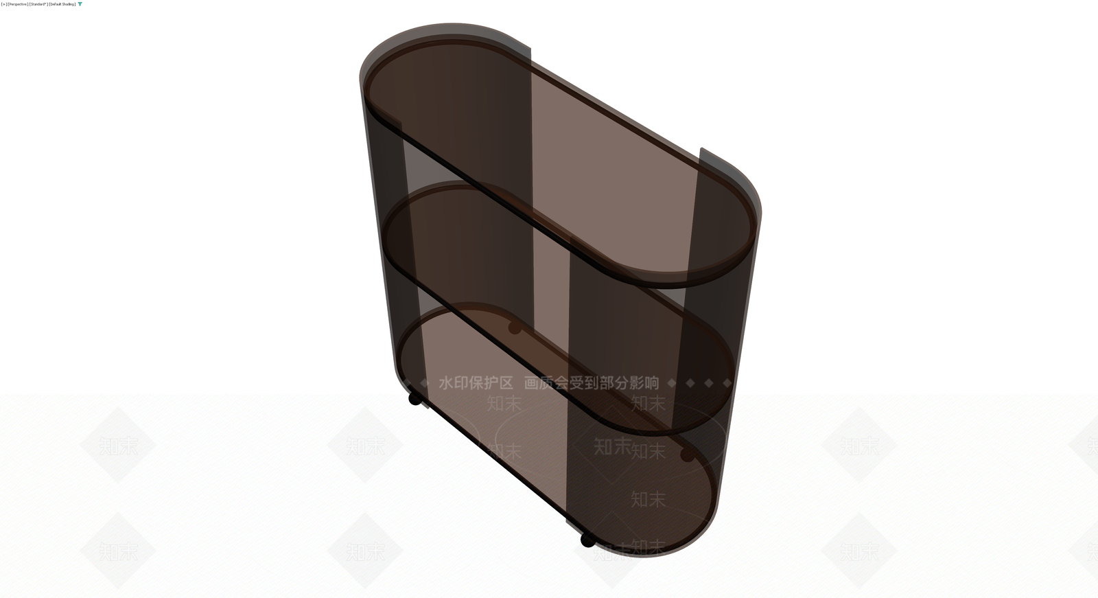 三层透明弧形置物架3D模型下载【ID:1230583125】
