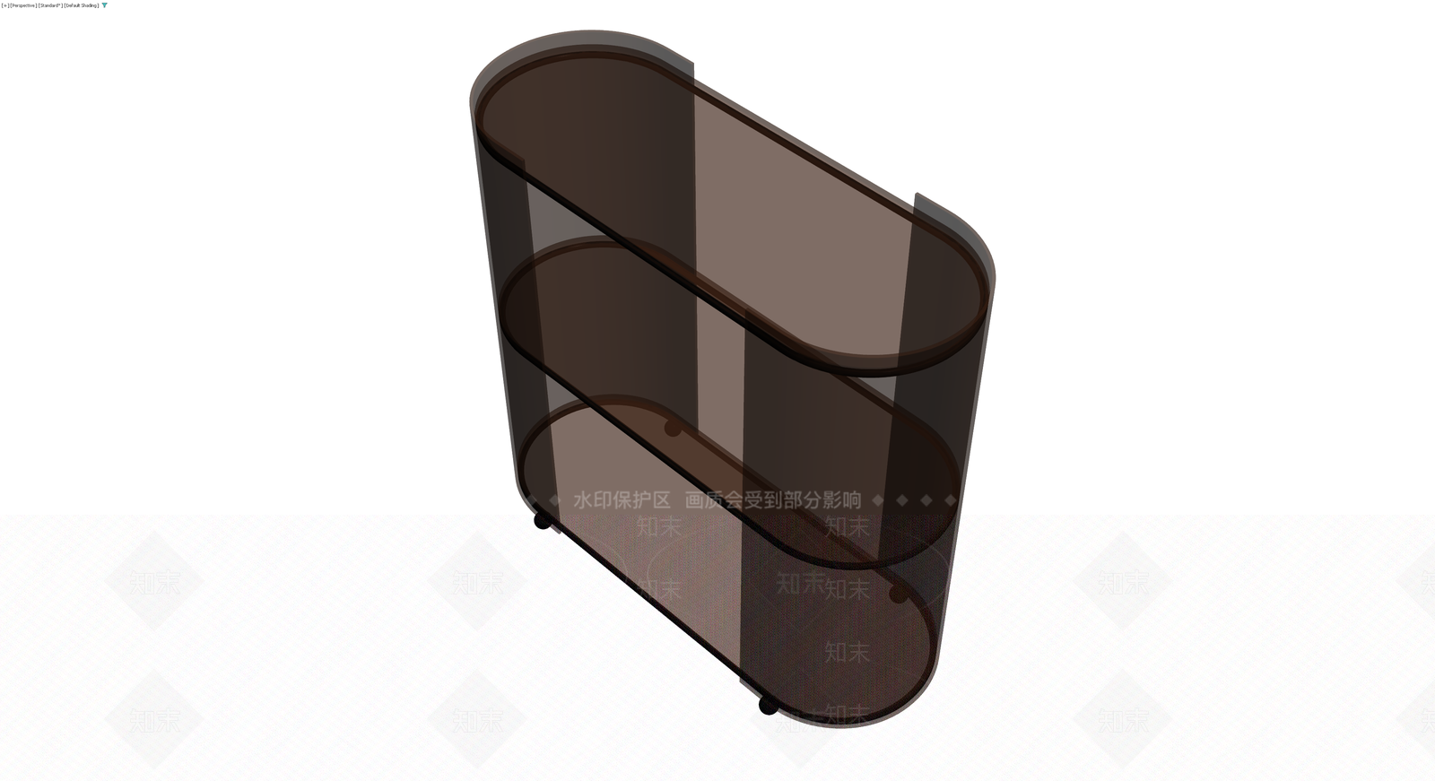 三层透明弧形置物架3D模型下载【ID:1230583125】