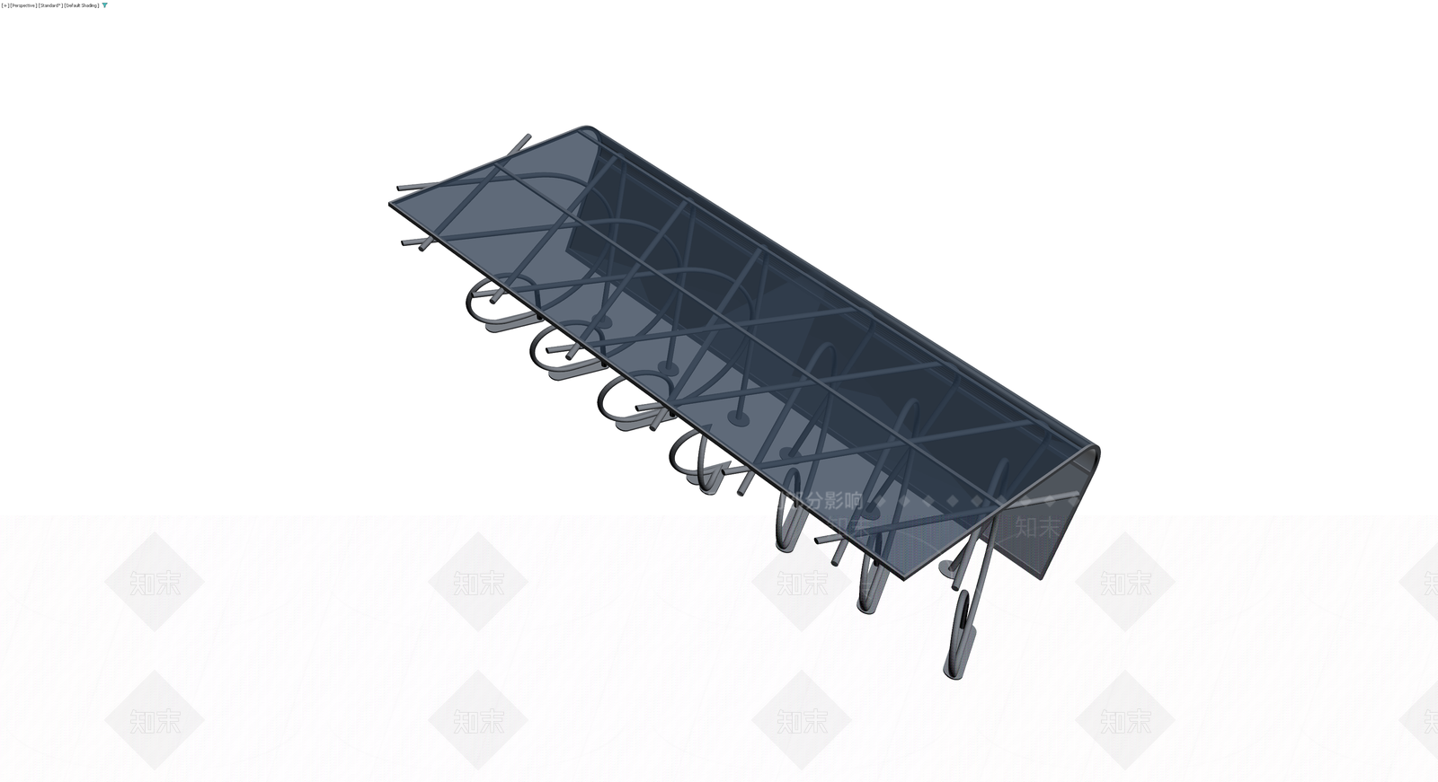 现代风格自行车雨棚3D模型下载【ID:1229671125】