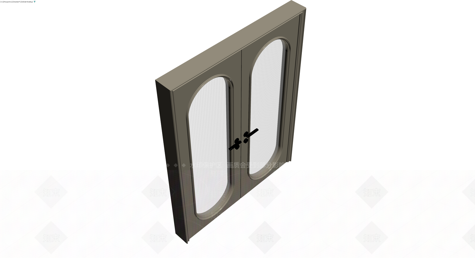 双开拱形玻璃门3D模型下载【ID:1230578742】